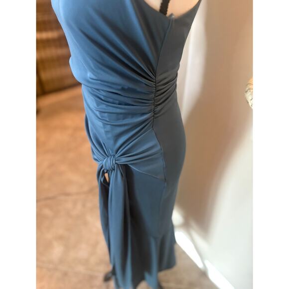 Cinq à Sept Rori Tie Waist High Neck Midi Dress Green Size 6 MSRP $395 - Picture 7 of 7